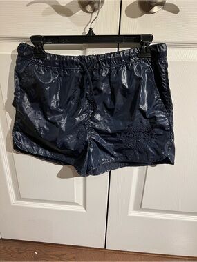 Zara Men's Dark Navy Shiny Swim Trunks